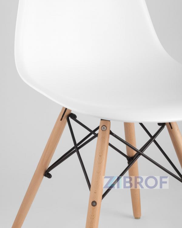 Eames D80 черный, 3 стула Eames DSW белые