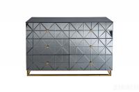 KFG126 Комод с матовой зерк. отделкой 6 ящиков 129*46*86см