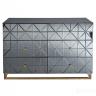 KFG126 Комод с матовой зерк. отделкой 6 ящиков 129*46*86см