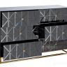 KFG126 Комод с матовой зерк. отделкой 6 ящиков 129*46*86см