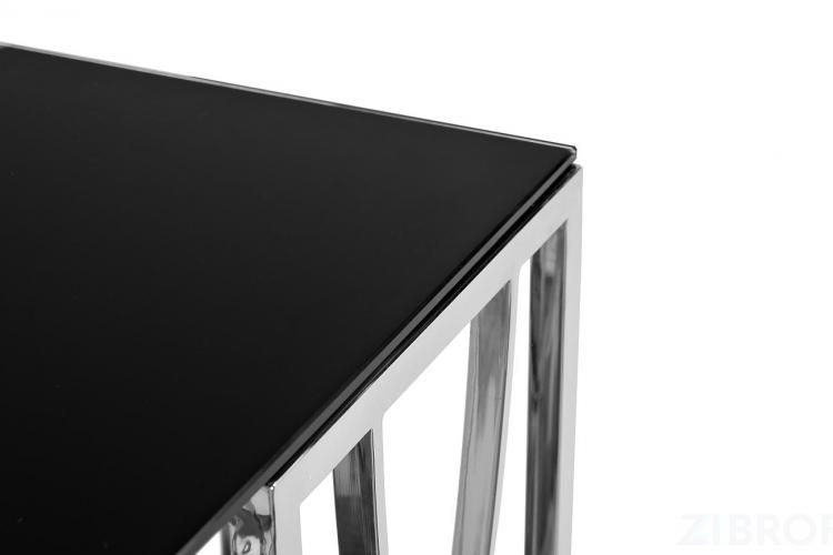 13RXC3102-SILVER Консоль стекло черн./серебро 120*40*78см