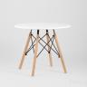 Стол Eames DSW детский белый, ножки массив бука