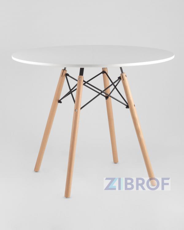 Eames D90, 3 стула Eames DSW белые