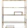 GY-SH8005GOLD  Стеллаж стекло прозр./золото 140*38*180 см