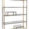 GY-SH8005GOLD  Стеллаж стекло прозр./золото 140*38*180 см