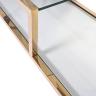 GY-SH8005GOLD  Стеллаж стекло прозр./золото 140*38*180 см