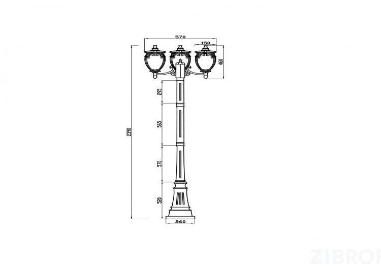 Ландшафтный светильник Outdoor O414FL-03BZ
