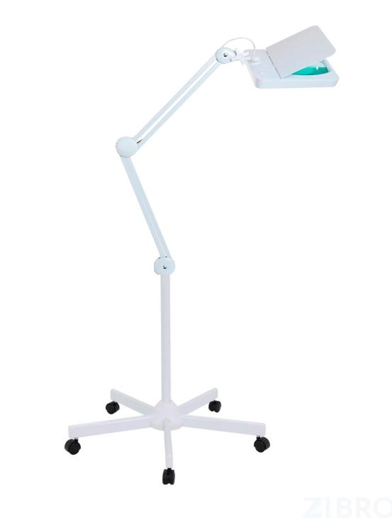 Лампа лупа Med-Mos 9002LED (9008LED-D-189) бестеневая, на штативе (FS2), с РУ, П-образная, на 84 светодиода