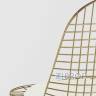 Eiffel из металла цвет золото с белой подушкой из экокожи