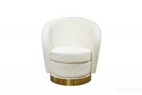 Кресло Napoli вращающееся, иск.мех кремовое Sheepskin 76*76*76см